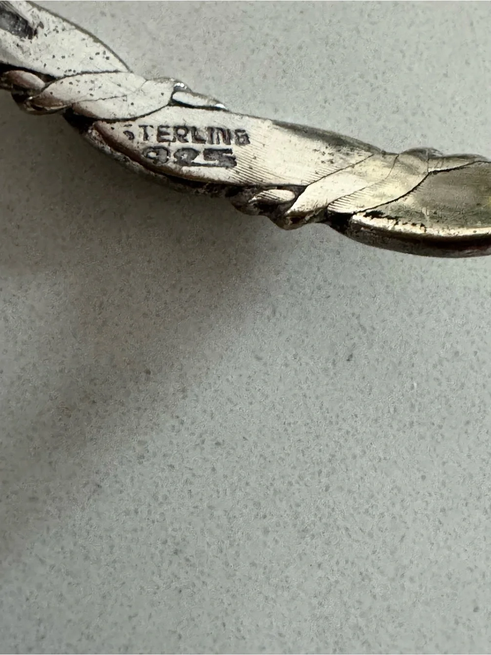 Vintage Sterling Silver Signed 925 Mexico Bangle Bracelet 2-5/8